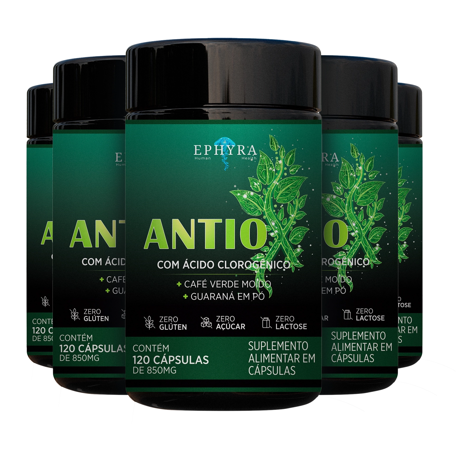 Antiox - Kit para 5 Meses (5 Frascos)