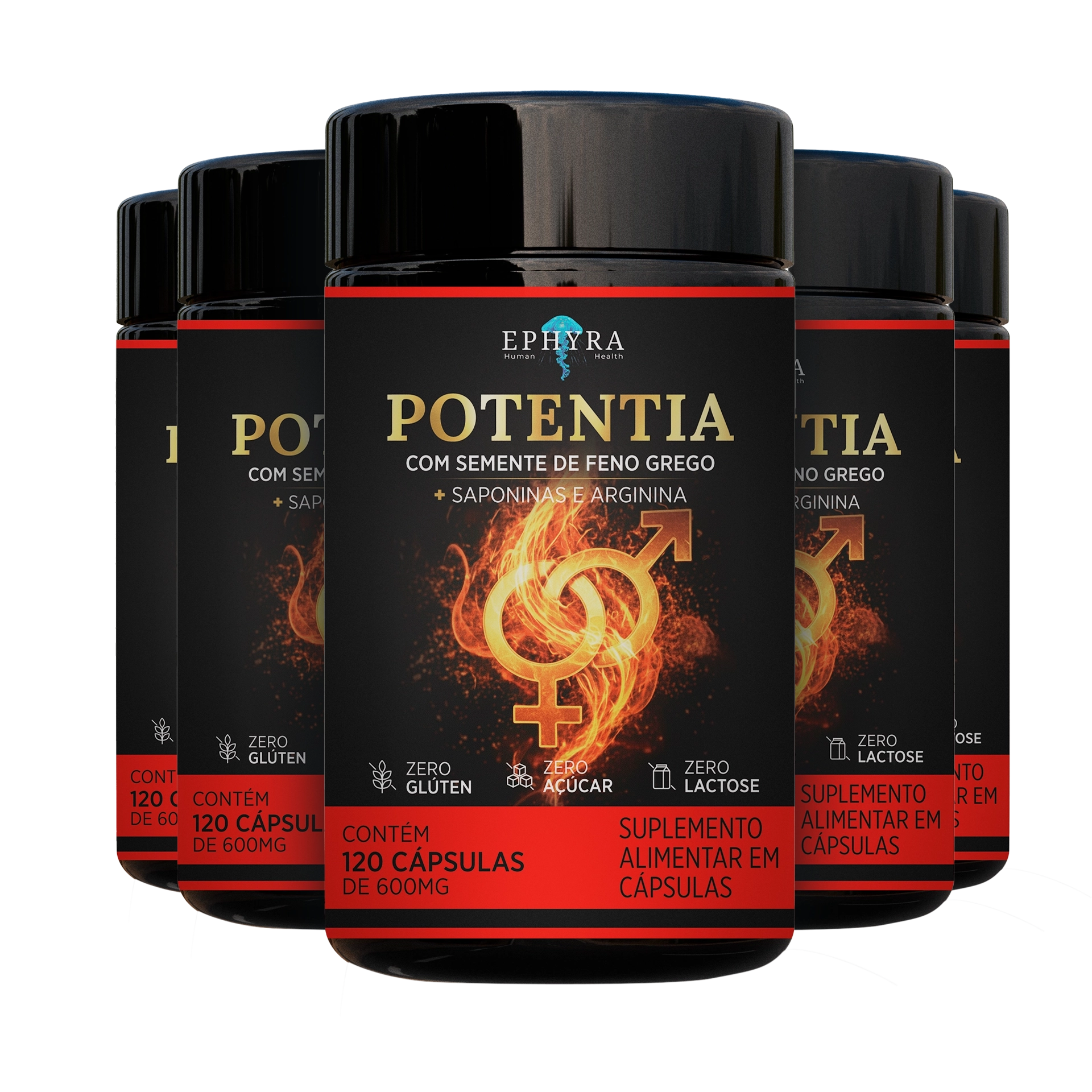 Potentia - Kit para 5 Meses (5 Frascos)